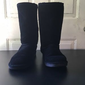 Bear Paw Suede Wool Winter Boots Black Women’s 10
